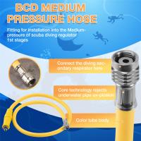 Durable buceo BCD manguera de presión media regulador de buceo para regulador de respiración de calibre 2. ° - details 7
