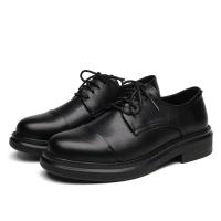 Zapatos Derby transpirables para hombres, calzado de cuero Negro, suave, informal al aire libre, Otoño de 2024 - details 1