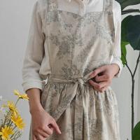 Delantal de cocina elegante portátil exquisito con bolsillos delantal de limpieza Retro con espalda cruzada delantal repelente al agua para mujer - details 14