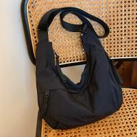 Bolso de hombro lavado de gran capacidad para mujer, bandolera de nailon informal, bolso de Dumpling de Corea de Color sólido para verano - details 5