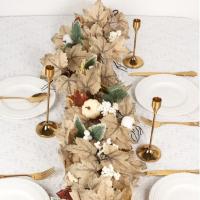 Enredadera artificial de hoja de arce de otoño de 190 cm, enredadera de calabaza de Halloween con bayas blancas realistas, plantas falsas de calabaza de plástico - details 10