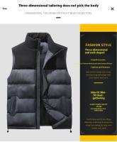 Chaleco para hombre, chaqueta de algodón de otoño e invierno, chaleco para hombre, moda juvenil cálida y holgada - details 1