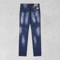 Dsquared2 pantalones vaqueros ajustados para hombre SN34 pantalones holgados con agujeros y emblemas pantalones vaqueros bordados - details 15