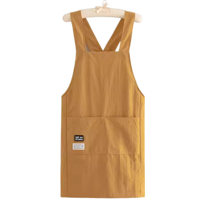 Herramienta de limpieza con bolsillos, delantal de cocina con correa cruzada, impermeable, a prueba de aceite, delantal de cocina, uniforme de trabajo de Chef suave para mujer/hombre - 1