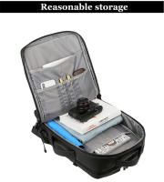 Mochila de viaje impermeable para hombre, morral escolar para ordenador portátil de negocios, de 15,6 pulgadas, con carga USB - details 23