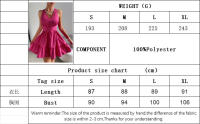 Vestido de mujer con cintura alta y espalda abierta falda corta en forma de a - details 0