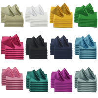 60 piezas de tela suave para restaurante, cena, café, té, toallas de 50x50cm, servilleta de satén para decoración de fiesta de cumpleaños y boda, servilletas de Navidad - details 5