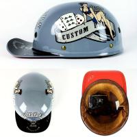 Casco De Moto Retro para hombre, gorra De béisbol De media cara, con personalidad, certificación DOT - details 6