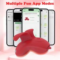 Mini vibrador de dedo controlado por aplicación con lengua lamiendo masturbador femenino pezón clítoris juguete sexual para mujeres parejas placer - details 2