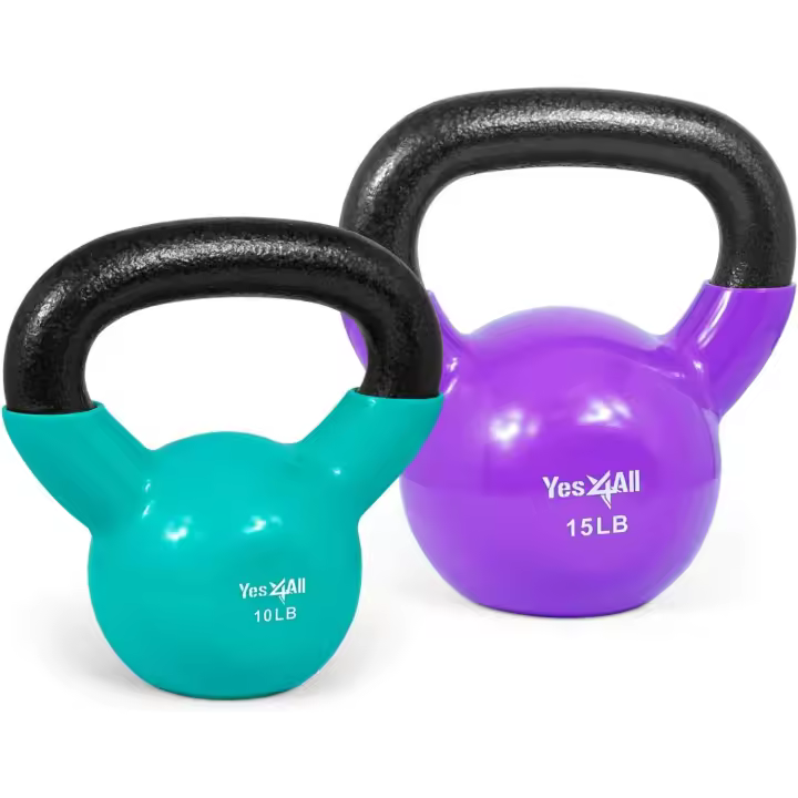 Kettlebell en ghisa rivestita en vinilo - 1