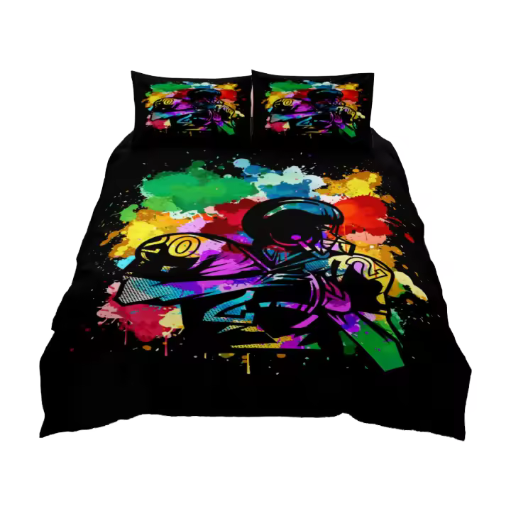 Juego de funda nórdica National Rugby Water Art, juego de ropa de cama individual, tamaño King, Queen, doble, individual - 1