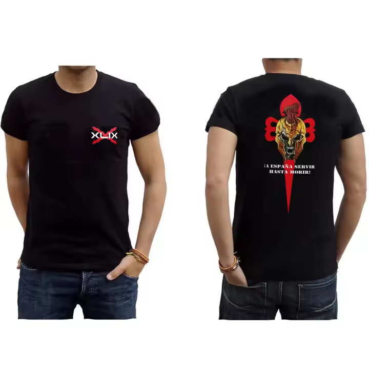 Camiseta de Verano Casual para Hombres de 100% Algodón Cuello Redondo Manga Corta - 1