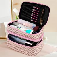 Bolsa De Maquillaje Grande Para Mujer Con Doble Cremallera Organizador De Viaje Impermeable Para Cosméticos Y Toallitas Bolsa De Baño - details 2
