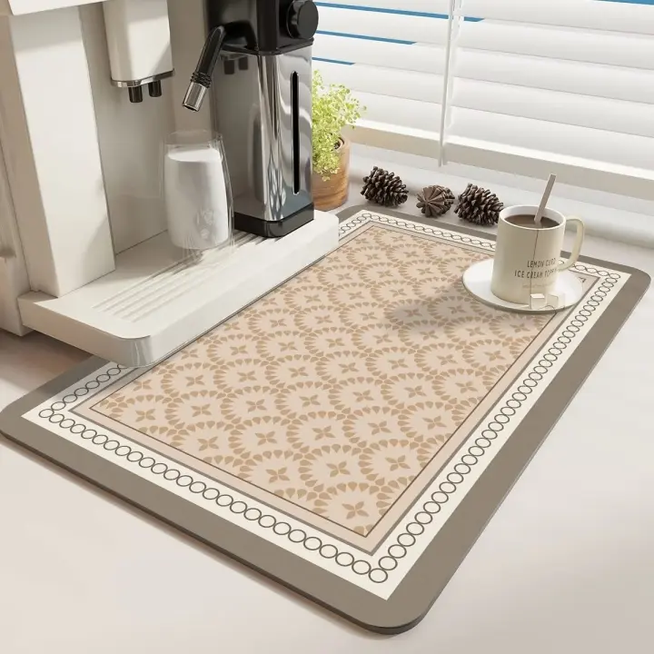 Manta de Secado de Color Sólido Alfombra Absorbente Antideslizante para Cocina y Mesas - 1