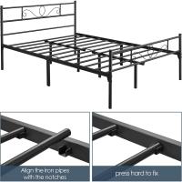 Cama Individual Hierro Cama Metálica para colchón de 90 x 190cm Cama Industrial Estructura Metal - details 65