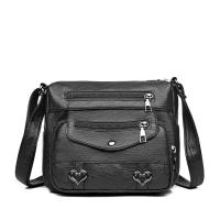 Bolso cruzado de piel sintética para mujer, Vintage con múltiples bolsillos bolso de hombro, decoración de corazón - details 10