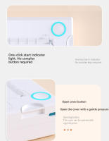 Impresora térmica A4 pequeña para el hogar, impresora fotográfica portátil sin tinta para aprendizaje, oficina y hogar, Bluetooth - details 7