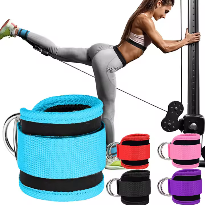Correas de tobillo para entrenamiento de fuerza de piernas, polea ajustable, puños de soporte de anillo en D, ejercicios deportivos, Fitness, gimnasio en casa, entrenamientos de botín - 1