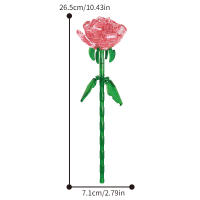 Children's puzzle small particle assembly block toy simulation bouquet gift sunflower rose eternal simulation flower - details 19