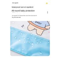 Babero impermeable para alimentación de bebé, toalla de Saliva sin lavar a prueba de suciedad, delantal para eructar, toalla de baba de manga larga, babero para bebé, ropa para eructar para niños - details 2