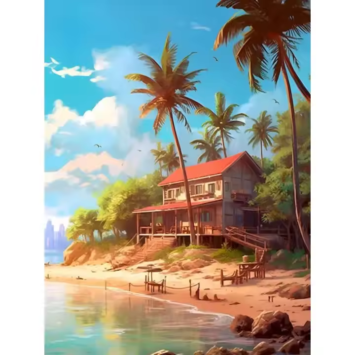 Ruopoty-pintura acrílica por números para adultos, pintura al óleo con Marco, Kit de bricolaje para colorear - 1