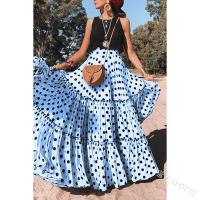 Falda estilo corrida de toros, lunares, vestido largo multicapa, suelto y con dobladillo grande - details 9