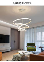 LEFAN-Lámpara de araña tricolor para comedor, iluminación LED para el hogar, diseño moderno, decoración de dormitorio, luz tenue - details 4