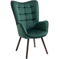 Sillones de salón Butaca nórdica Sillas Escandinavo Relax Acolchado con reposabrazos y patas de madera, tela, para dormitorio comedor, gris - details 27