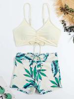 Bikinis con cordón frontal, cintura alta para mujer, bañadores de mujer, bañador para nadar, ropa de playa 2025 - details 80