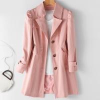 Cortavientos de longitud media para mujer, abrigo ajustado versión coreana, Top de primavera y otoño, nuevo - details 1