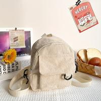 Mochila vintage de pana: EL VIENTO SOPLA EL RÍO FLUYE - 19cm/7.48in x 26cm/9.90in - Cierre de cremallera - Forro de poliéster - Perfecta para la escuela o salidas informales - details 7