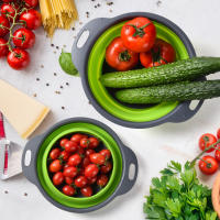 Coladores de Cocina plegables de Silicona, Respetuosos con el Medio Ambiente, no Tóxico Fácil de Limpiar, 2 Tamaños - details 6