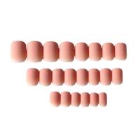 Juego de uñas postizas color rosa melocotón, 24 piezas con adhesivo, ideal para mujeres y niñas - details 2