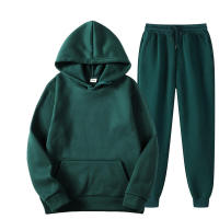 Sudadera con capucha de manga larga de lana informal para mujer, ropa deportiva de invierno, 2 piezas - details 4