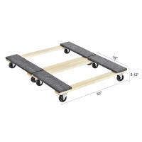 SucceBuy Dolly para muebles, capacidad de carga de 1000 libras cada una, 2 paquetes, 18 x 30, 8 x 3 ruedas giratorias de PP, plataforma rodante móvil para muebles de madera dura resistente para artículos pesados, carrito móvil con ruedas - details 3