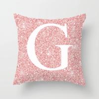 Cojín de sofá rosa con letras ostentosas, almohada con respaldo central, 45x45cm - details 12