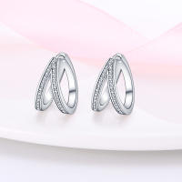 Pendientes de aro para mujer, Plata de Ley 925, líneas geométricas, estrellas y luna, pendientes para mujer, regalos de joyería - details 0