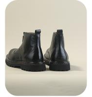 Botas de hombre de alta gama de cuero Botas Chelsea Zapatos altos de piel de vaca de capa superior - details 10