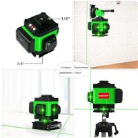 100% nuevo 6800mah batería recargable de alta potencia nivel láser 360 herramientas de construcción para Ling 3D 12 líneas potente verde - details 4