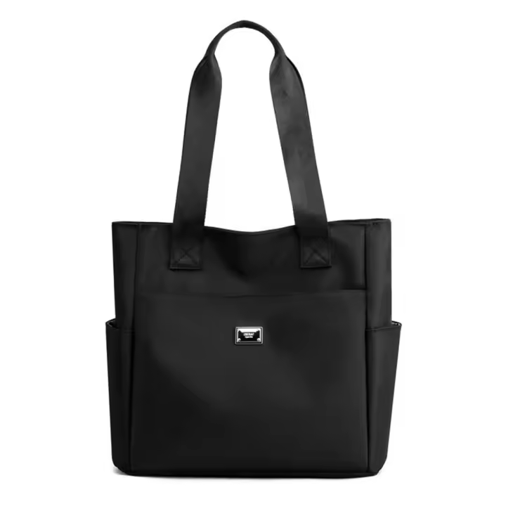 Bolso de mano de nailon impermeable para mujer, bolsa de hombro de gran capacidad, ligera - 1