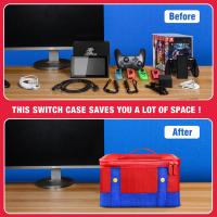 Bolsa de transporte portátil para consola, estuche de viaje, soportes para Gamecard, bolsa de almacenamiento para NS - details 6