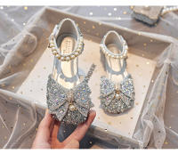 Zapatos de princesa de cristal plano para niños, modelo de anfitrión de escenario de actuación, compañero de clase de pasarela - details 13