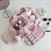 Bolsa de cosméticos de viaje con múltiples bolsas, bolsa de maquillaje de nailon impermeable, bolsa de viaje multifunción de gran capacidad, bolsa de lavado para compras - details 11