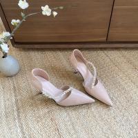 Tacones altos nuevo diseño de nicho temperamento pies no cansados ​​diamantes de imitación blanco stiletto zapatos de boda hueco sandalias - details 41