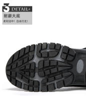 Botas de nieve zapatos de algodón engrosados ​​apilados de invierno para hombres y mujeres zapatos altos de tubo medio cálido - details 13