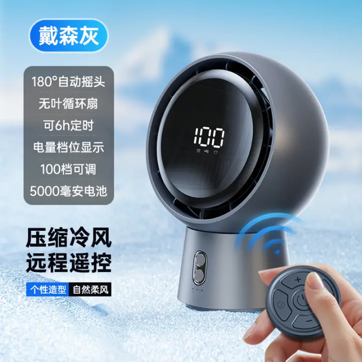 Nuevo ventilador de circulación de 25 años, ventilador de alta velocidad del viento, ventilador de escritorio de oficina con temporizador, mini portátil de carga - 1