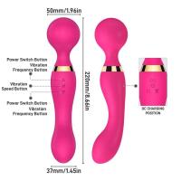 Vibrador de Doble Motor Wand de Silicona de Tamaño Grande Masajeador de Punto G para Pareja - details 16