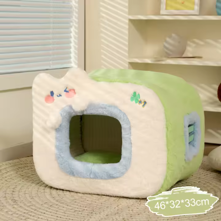 HOOPET-casa acogedora de invierno para mascotas, perrera suave, cueva para dormir para gato, perro, cachorro, tiendas de campaña cálidas, nido de cama extraíble para Chihuahua - 1