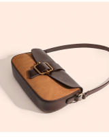 Bolso de hombro retro con diseño de nicho, bolso de axilas con contraste de empalme mate, bolso de mensajero versátil de alta gama de gran capacidad - details 13