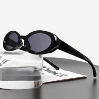 Gafas de sol retro con lazo ovalado para mujer, gafas de sol con montura ovalada pequeña a la moda, de marca de diseñador, para ocio al aire libre, UV400 - details 0